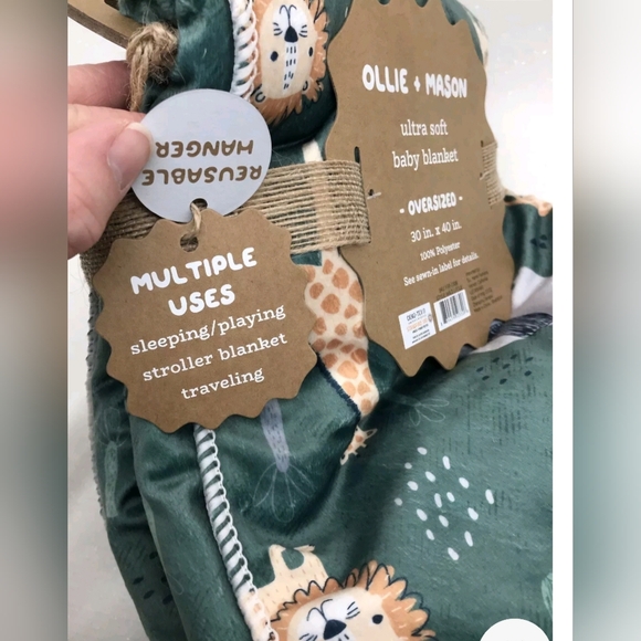 Ollie + Mason Baby Blanket Ultra Soft NWT - Picture 3 of 5